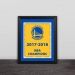 Golden State Warrior Championship banner solid wood decorative photo frame photo wall table pendulum art hanging frame Curry Durant