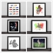 C Rome Messi Buff Nemar Illustrator Art Solid Wood Decorative Football Photo Frame Photo Wall