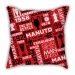 Map section Manchester city pillow sofa cotton and linen texture car pillow cushion gift